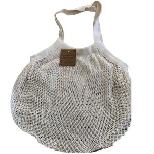 HomeWear Market Fishnet Style Grocery Tote Bag in Cream